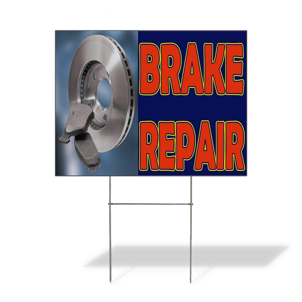 Weatherproof Yard Sign Alignment Car Body Shop Repair Business White Lawn Garden