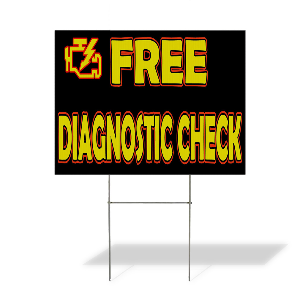Weatherproof Yard Sign Tires Car Auto Body Shop Repair Promotion Lawn Garden