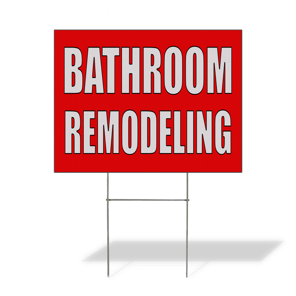 Weatherproof Yard Sign Bathroom Remodeling Red Home Lawn Garden