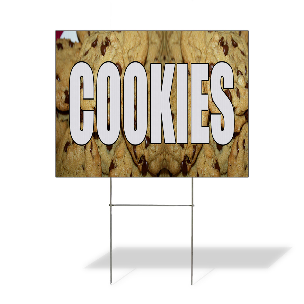 Weatherproof Yard Sign Cookies Bakery Caf Restaurant Bar Brown Lawn Garden