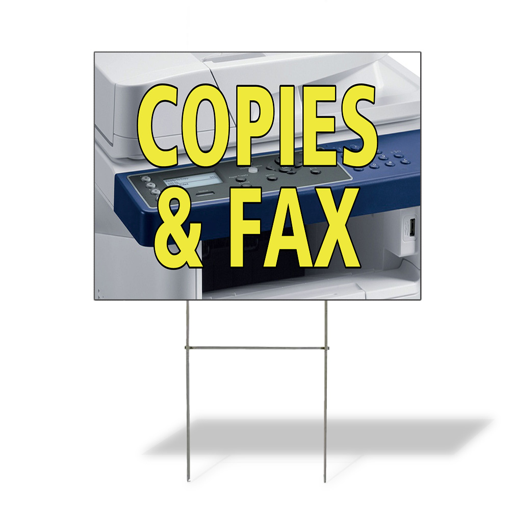 Weatherproof Yard Sign Copies & Fax Outdoor Advertising Printing Lawn Garden - Picture 1 of 6