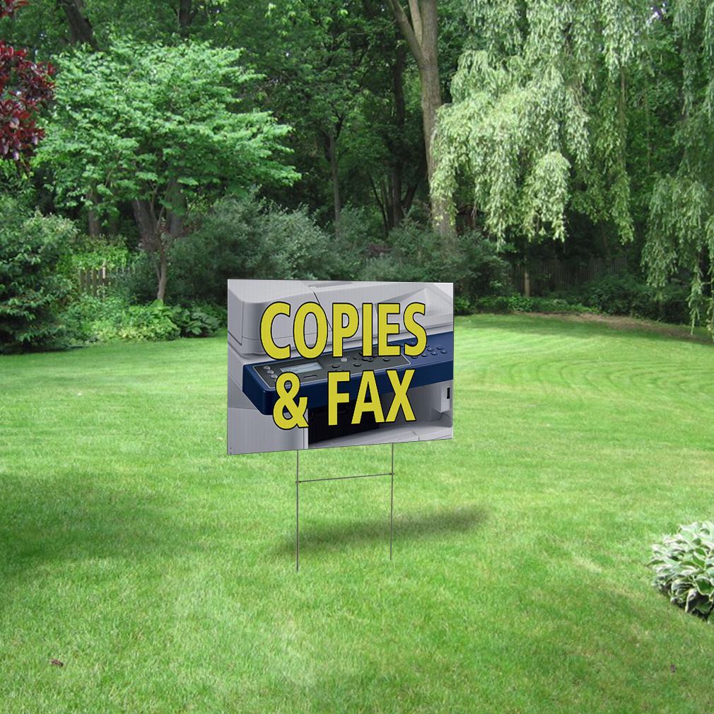 Weatherproof Yard Sign Copies & Fax Outdoor Advertising Printing Lawn Garden - Picture 3 of 6