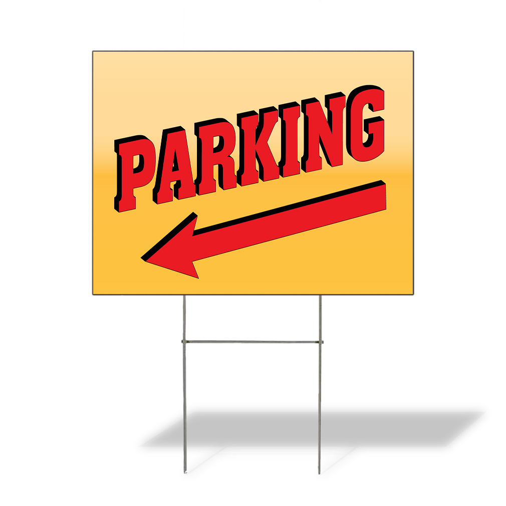 Weatherproof Yard Sign Parking Outdoor Advertising Printing H Yellow Lawn Garden - Picture 1 of 6
