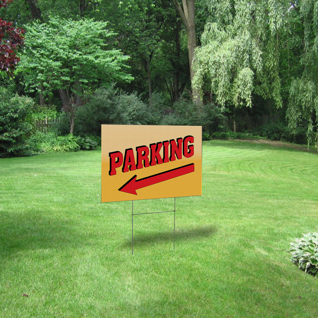 Weatherproof Yard Sign Parking Outdoor Advertising Printing H Yellow Lawn Garden - Picture 3 of 6