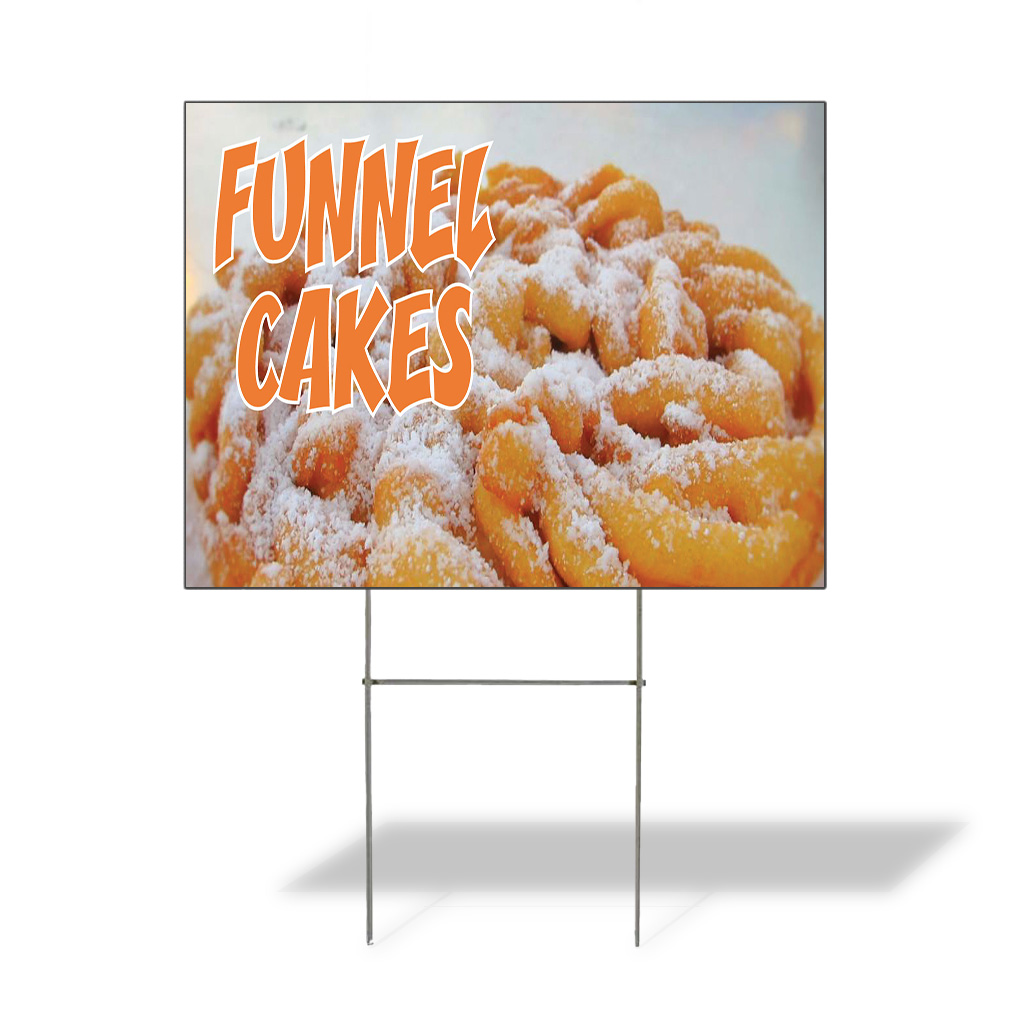 Weatherproof Yard Sign Funnel Cakes Outdoor Advertising Printing B Lawn Garden