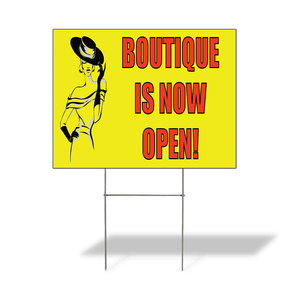 Weatherproof Yard Sign Boutique Is Now Open! Advertising Printing B Lawn Garden - 第 1/6 張圖片