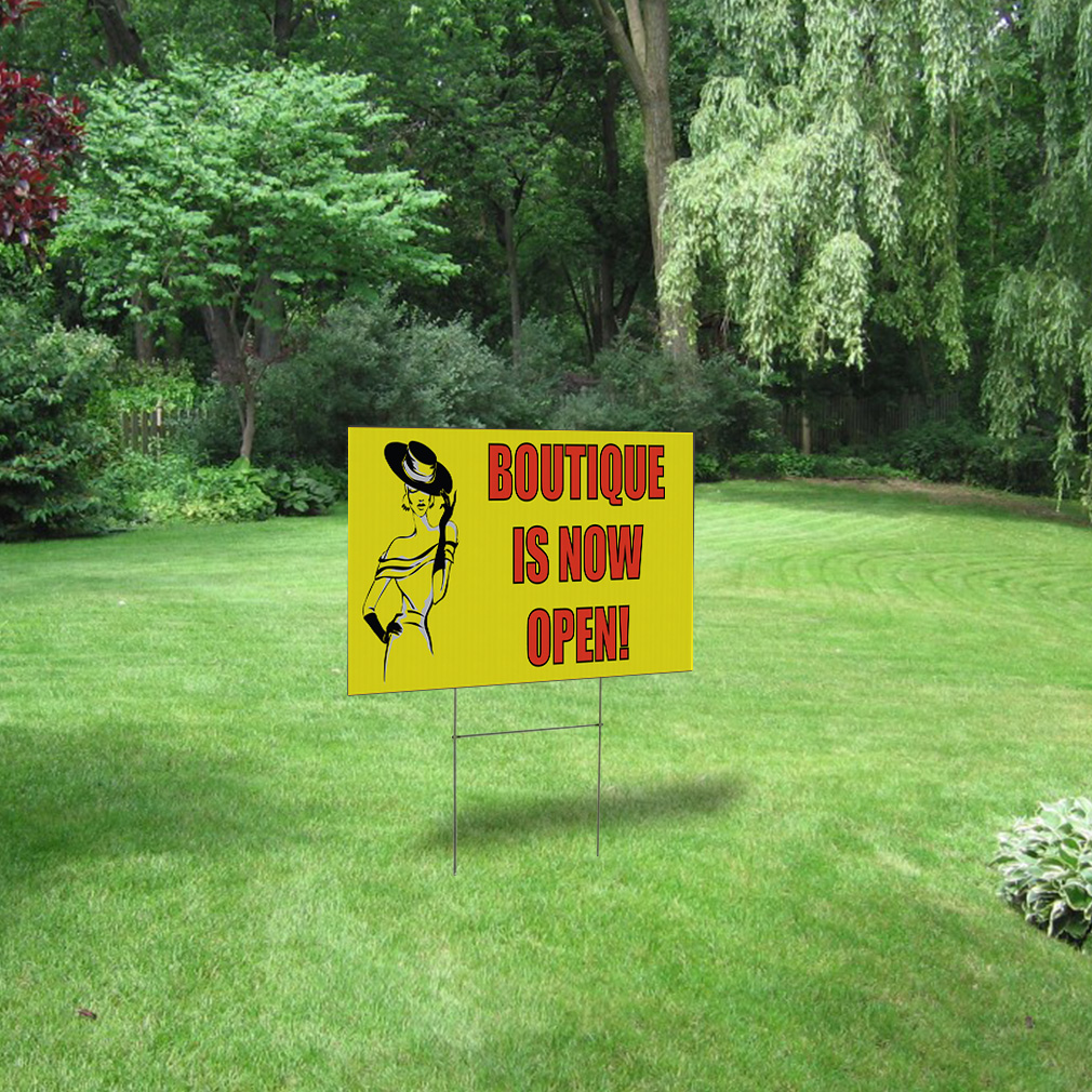 Weatherproof Yard Sign Boutique Is Now Open! Advertising Printing B Lawn Garden - 第 3/6 張圖片