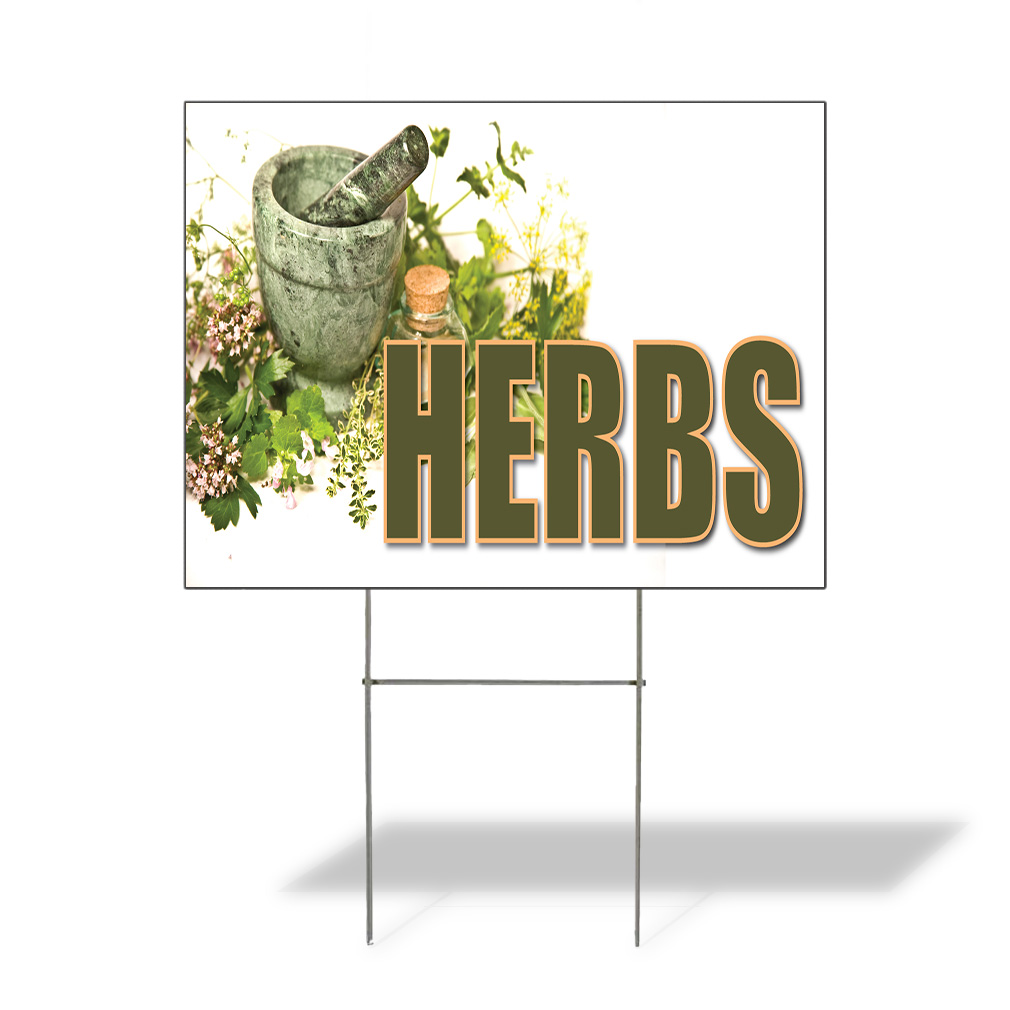 Weatherproof Yard Sign Herbs A Outdoor Advertising Printing Lawn Garden