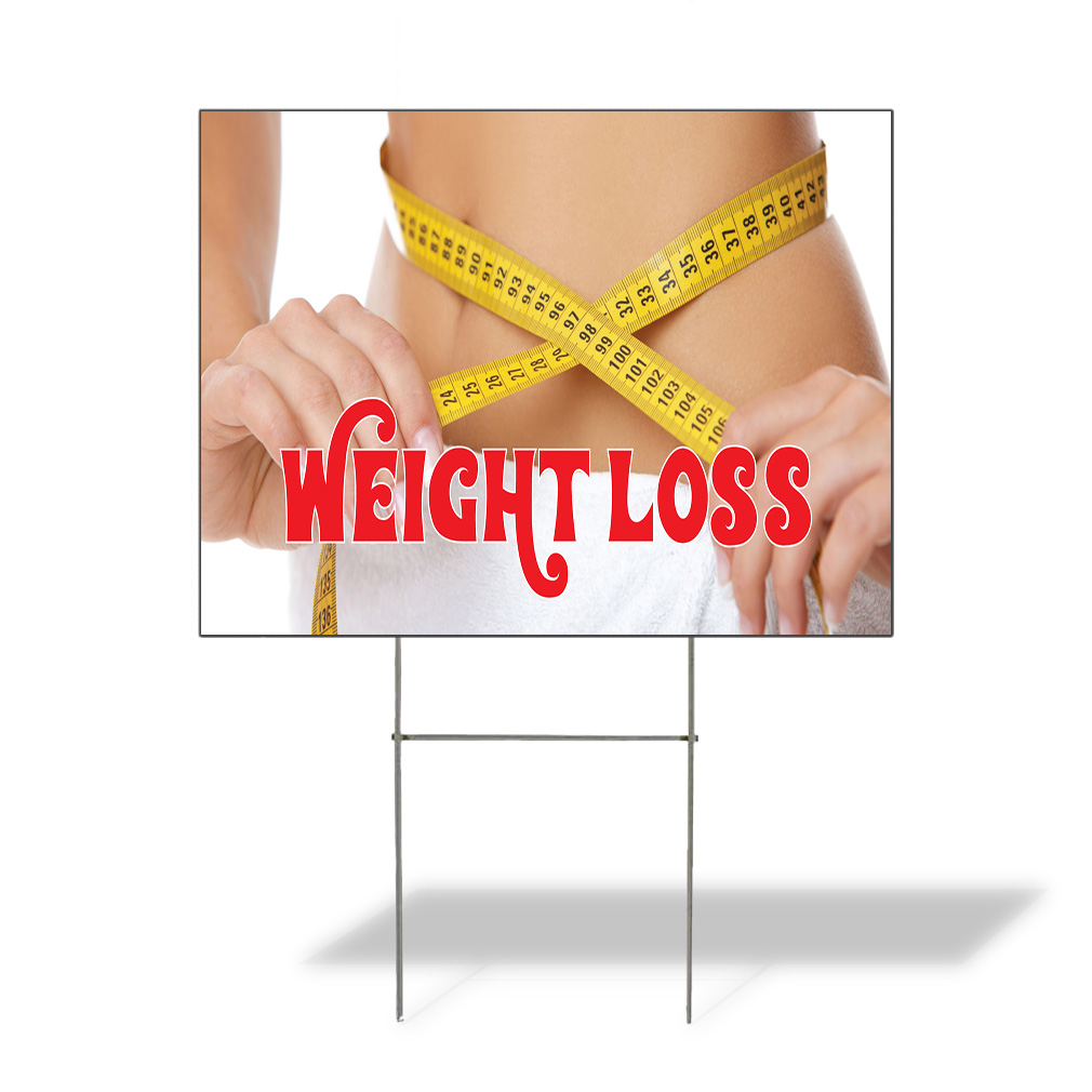 Weatherproof Yard Sign Weight Loss C Outdoor Advertising Printing Lawn Garden