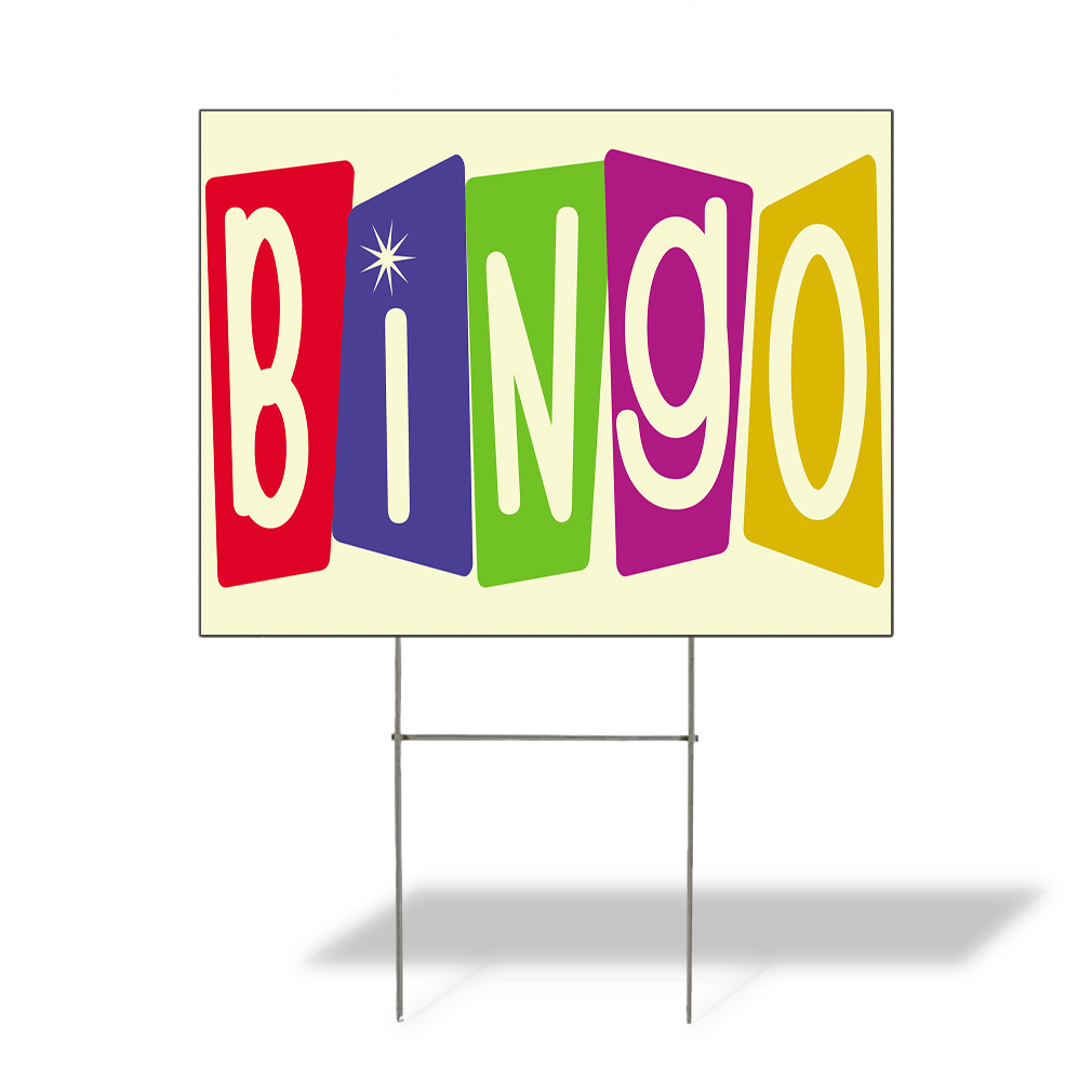 Weatherproof Yard Sign Bingo A Outdoor Advertising Printing Lawn Garden