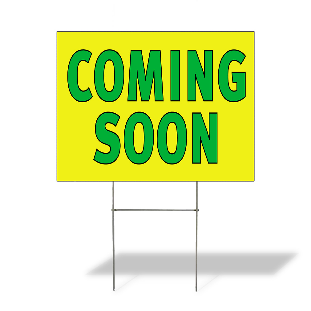 Weatherproof Yard Sign Coming Soon E Outdoor Advertising Printing Lawn Garden
