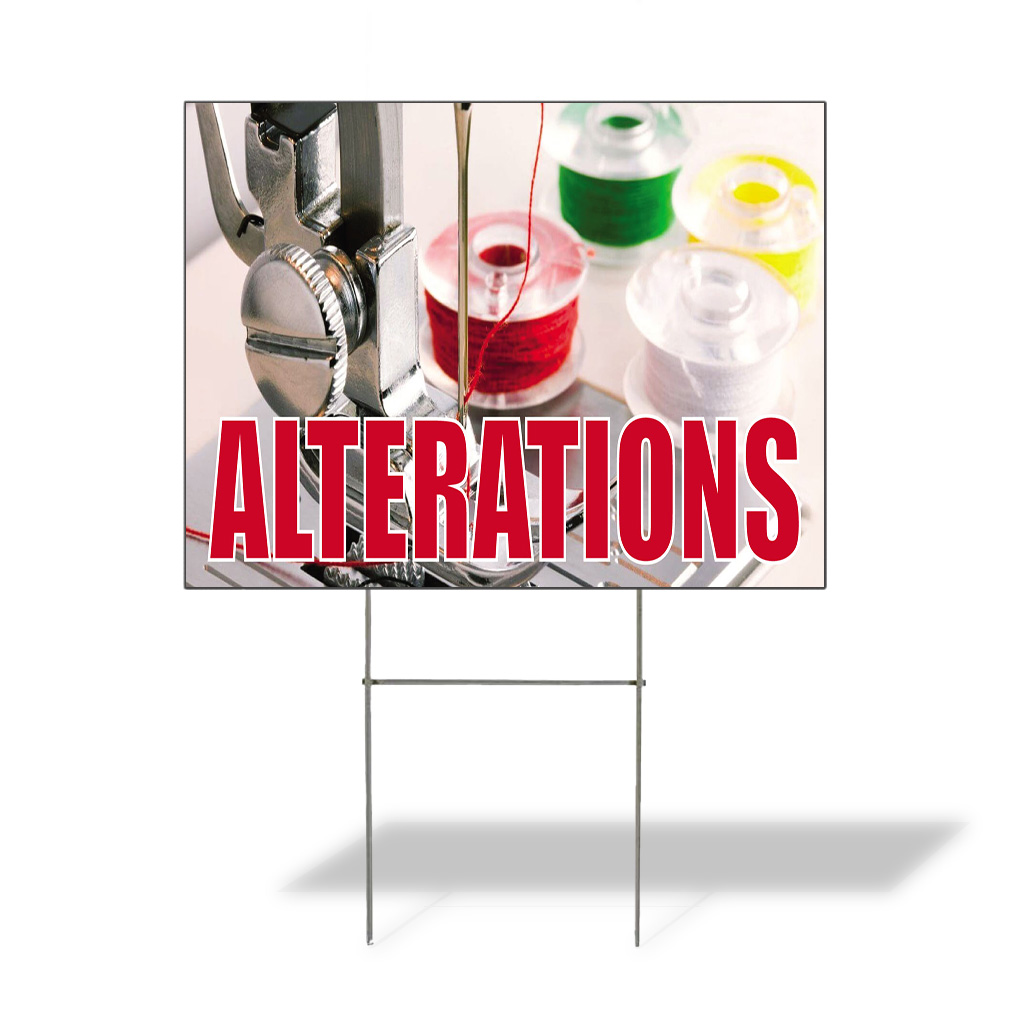 Weatherproof Yard Sign Alterations Outdoor Advertising Printing B Lawn Garden