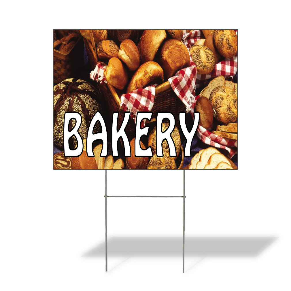 Weatherproof Yard Sign Bakery Outdoor Advertising Printing E Brown Lawn Garden