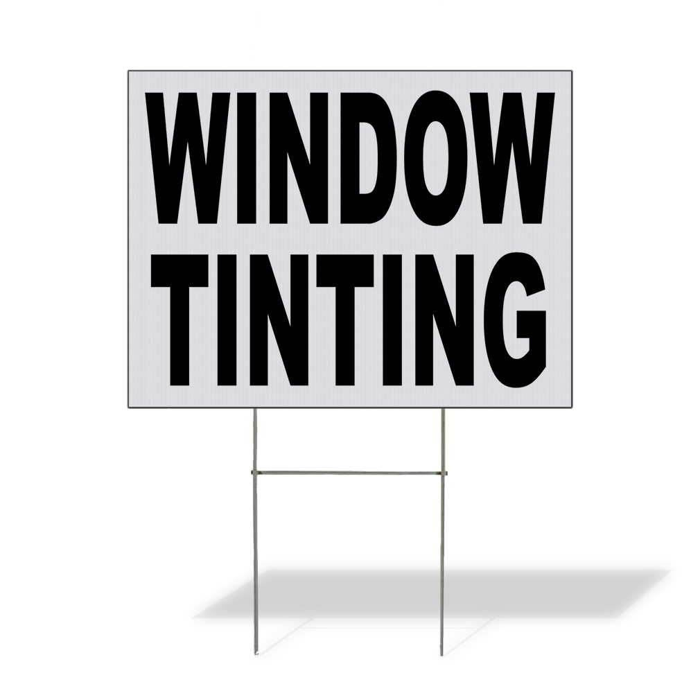 Weatherproof Yard Sign Window Tinting Black Lawn Garden Auto Restoration