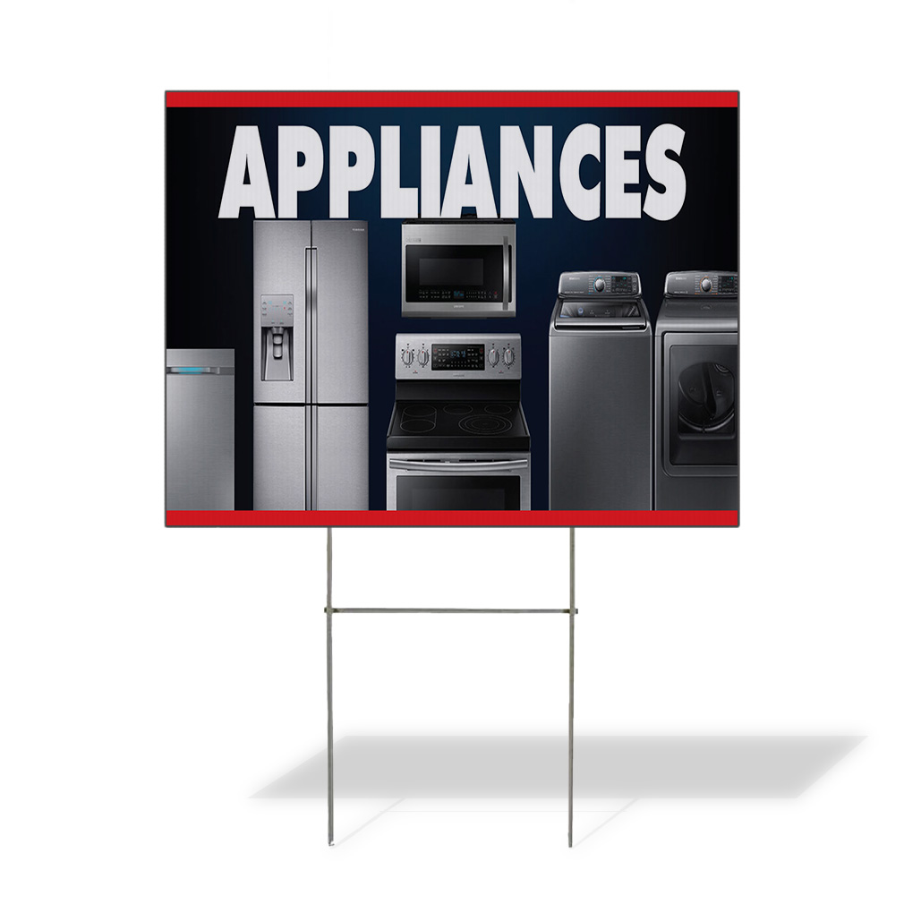 Weatherproof Yard Sign Appliances Business Grey Lawn Garden Repair