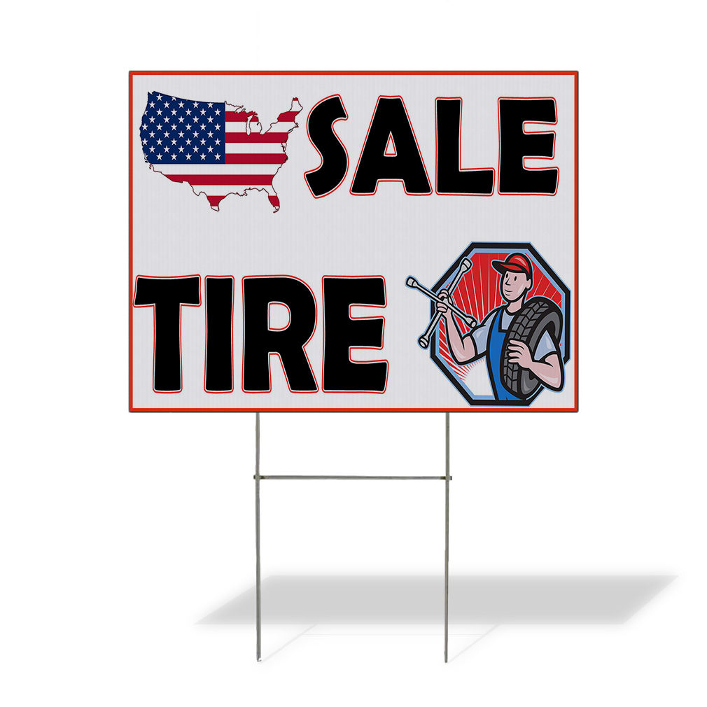 Weatherproof Yard Sign A C Service Car Body Shop Repair Business Lawn Garden