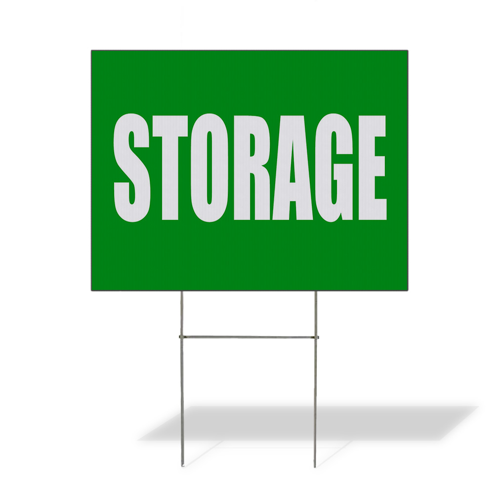Weatherproof Yard Sign Storage Promotion Business Green Lawn Garden