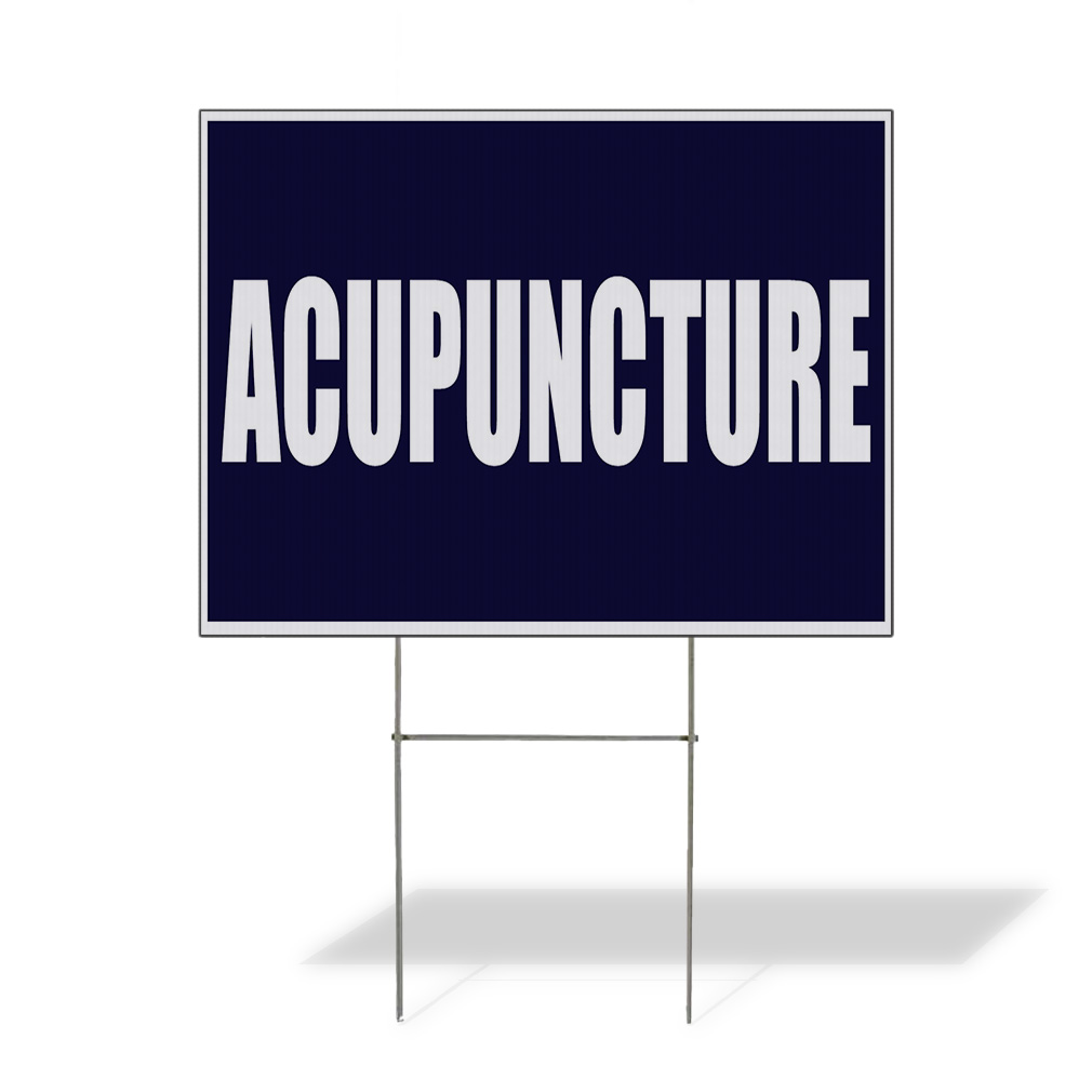 Weatherproof Yard Sign Acupuncture Business A White Lawn Garden