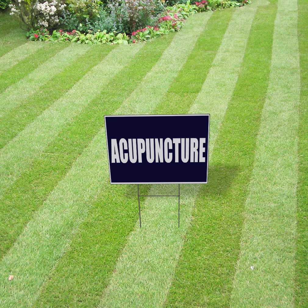Weatherproof Yard Sign Acupuncture Business A White Lawn Garden | eBay