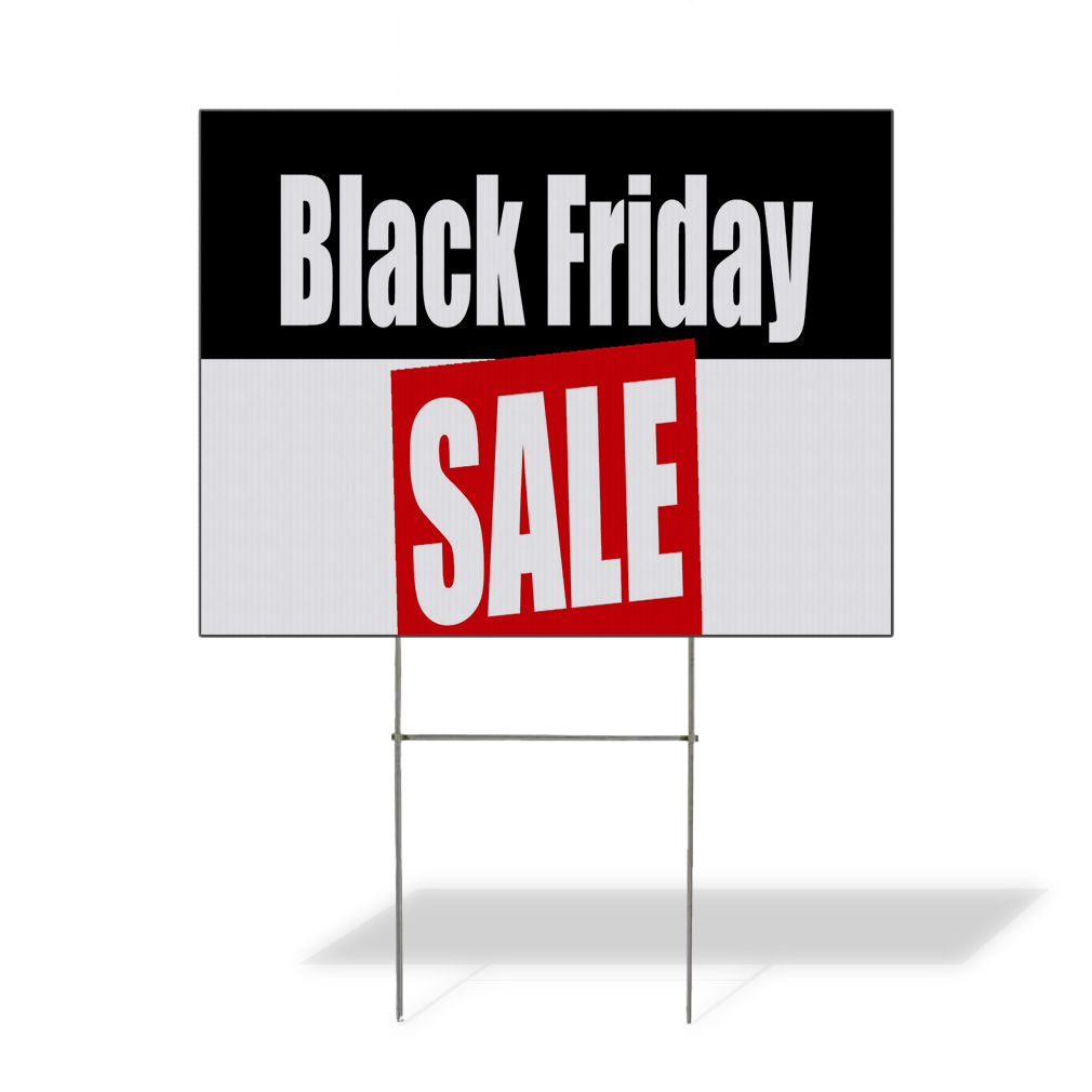 Weatherproof Yard Sign Black Friday Sale Business A White Lawn Garden