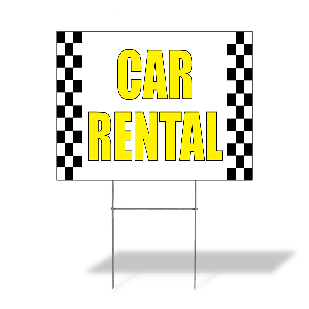 Garage Rental Sign Weatherproof Yard Sign Car Rental Outdoor Advertising Printing A Lawn ...