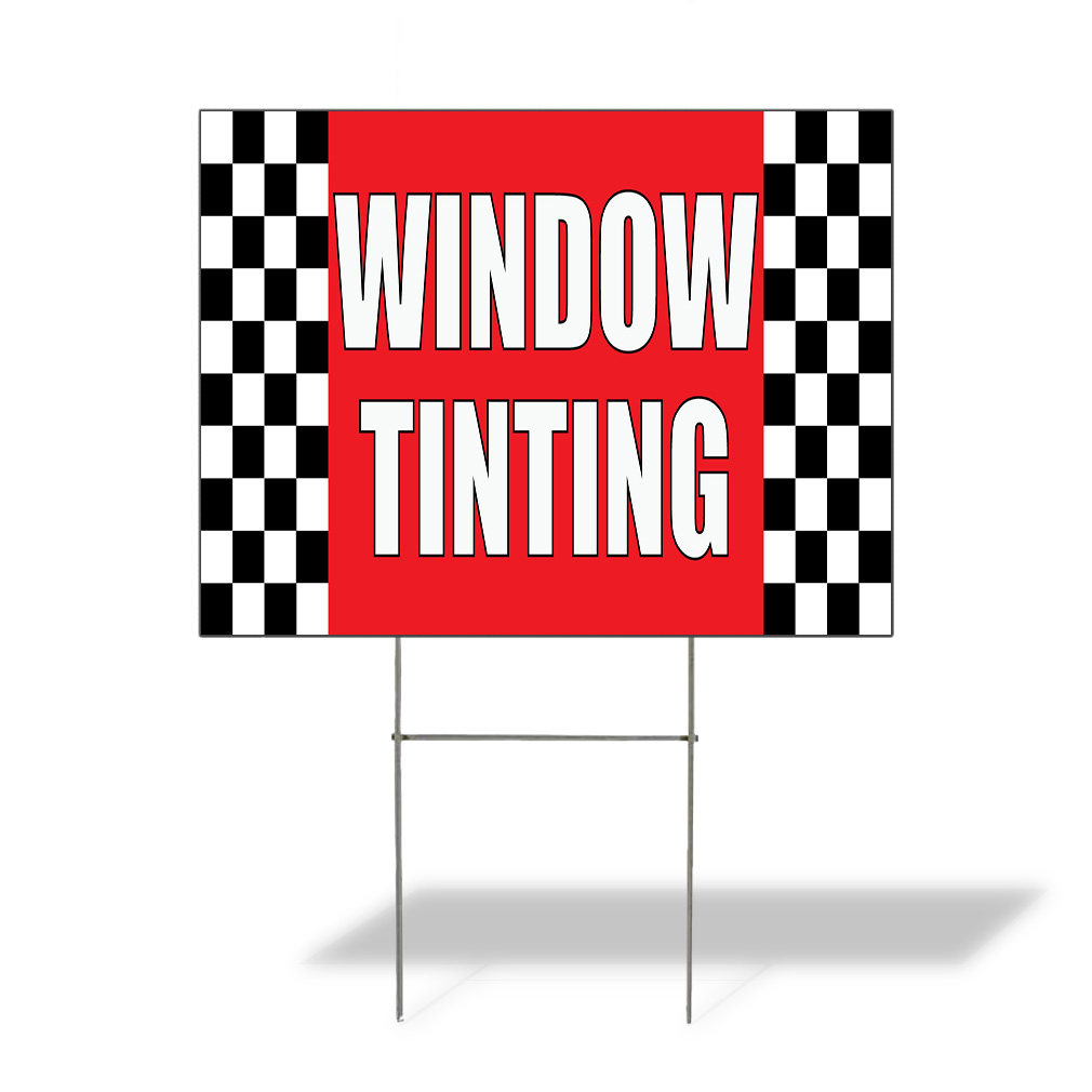 Weatherproof Yard Sign Window Tinting Advertising Printing C Red Lawn ...