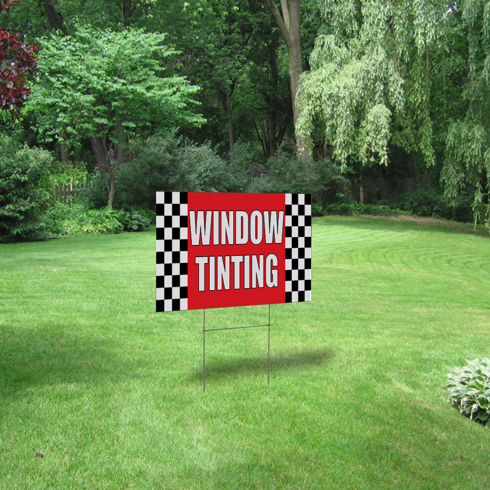 Weatherproof Yard Sign Window Tinting Advertising Printing C Red Lawn ...