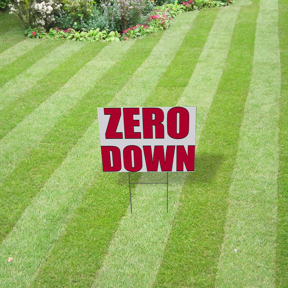 Grass Fixed Sign Weatherproof Yard Sign Zero down Outdoor Advertising Printing B Lawn ...
