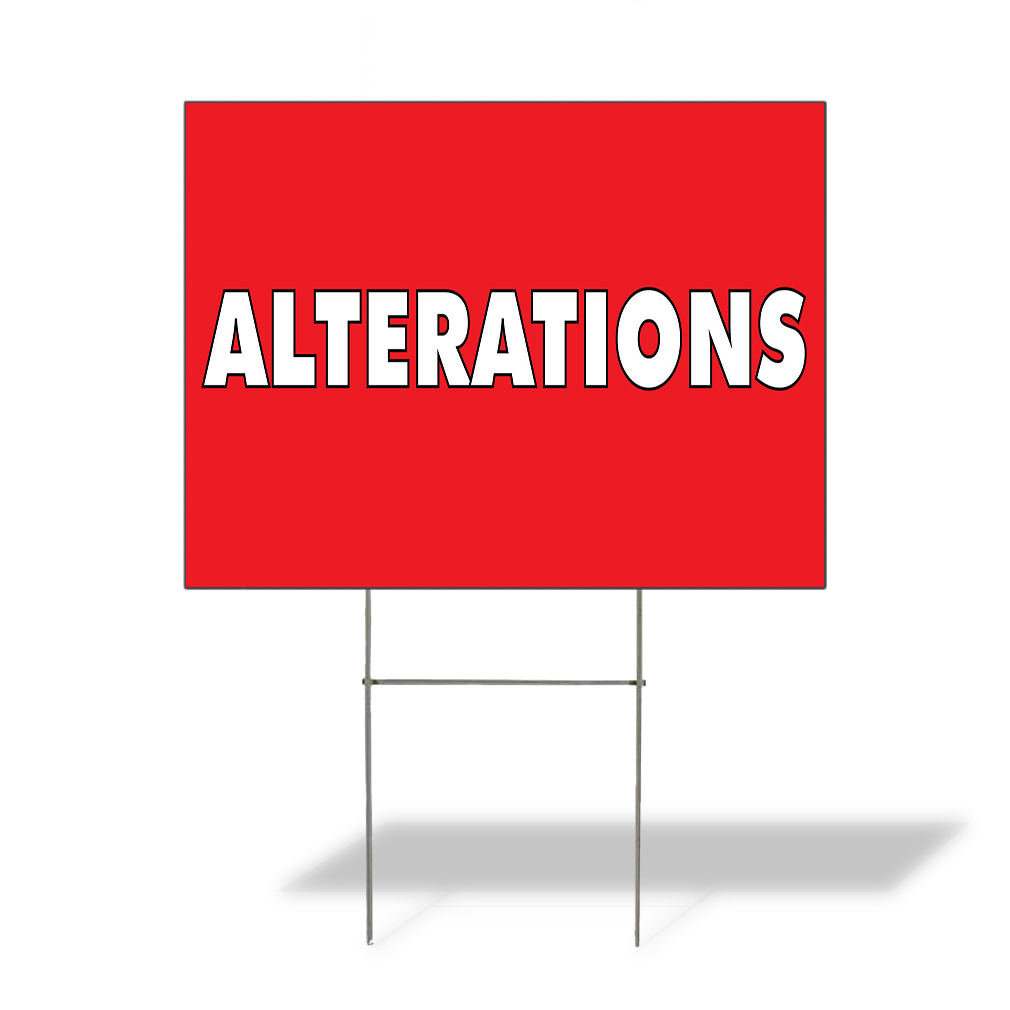 Weatherproof Yard Sign Alterations Outdoor Advertising Printing A Lawn Garden