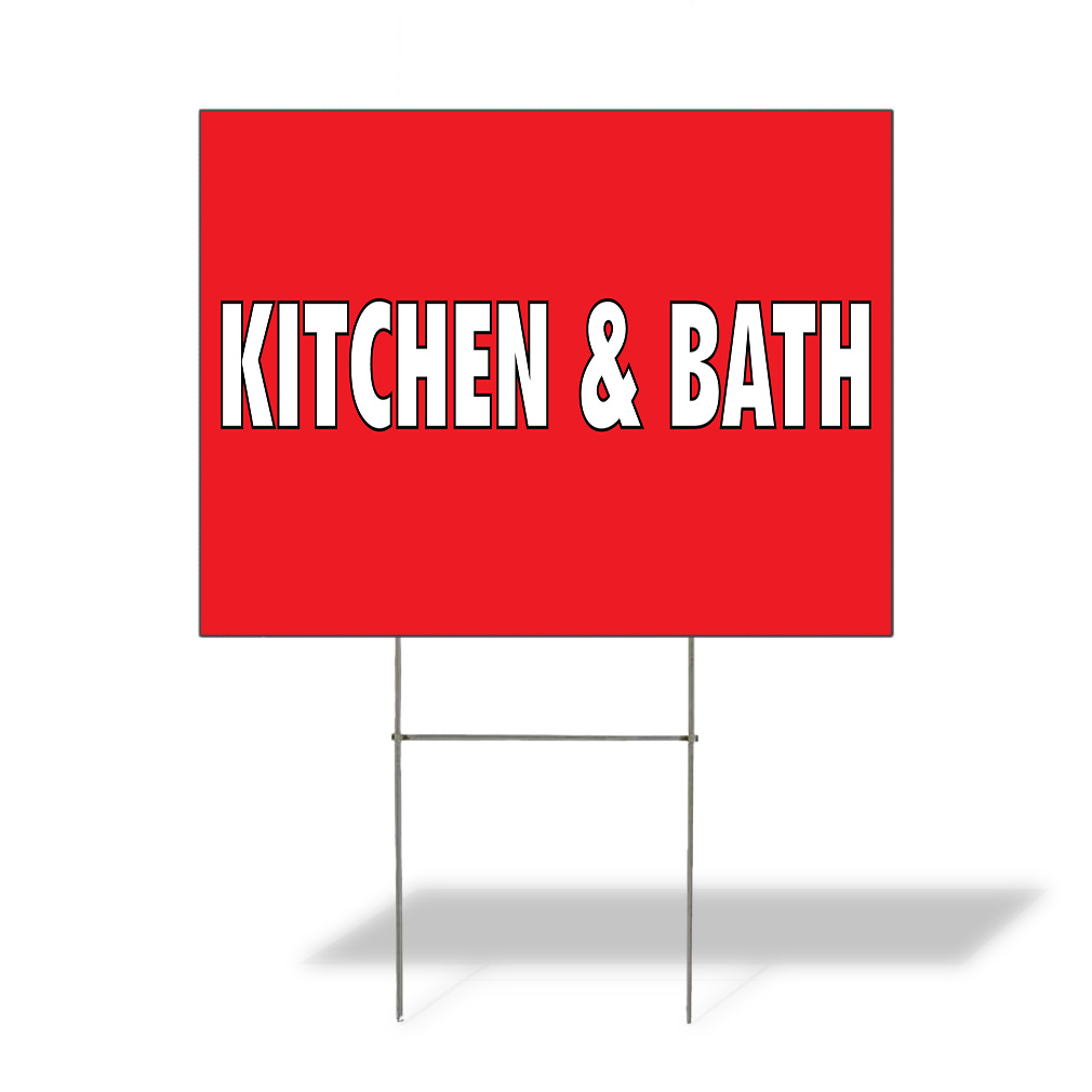 Weatherproof Yard Sign Kitchen & Bath Outdoor Advertising Printing Lawn Garden