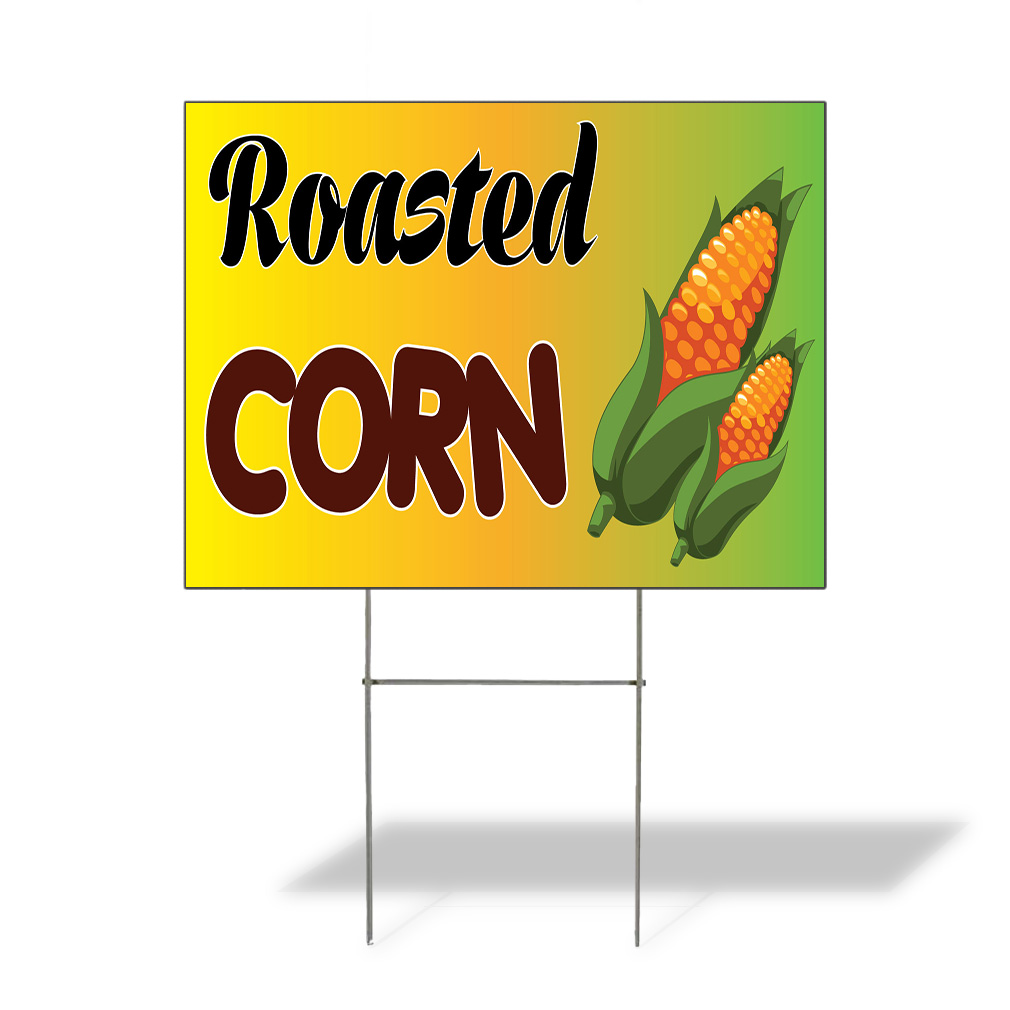 Weatherproof Yard Sign Roasted Corn Outdoor Advertising Printing B Lawn Garden