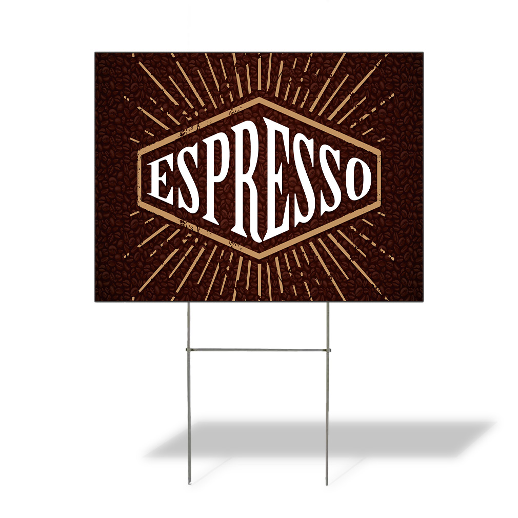 Weatherproof Yard Sign Espresso Outdoor Advertising Printing B Brown Lawn Garden