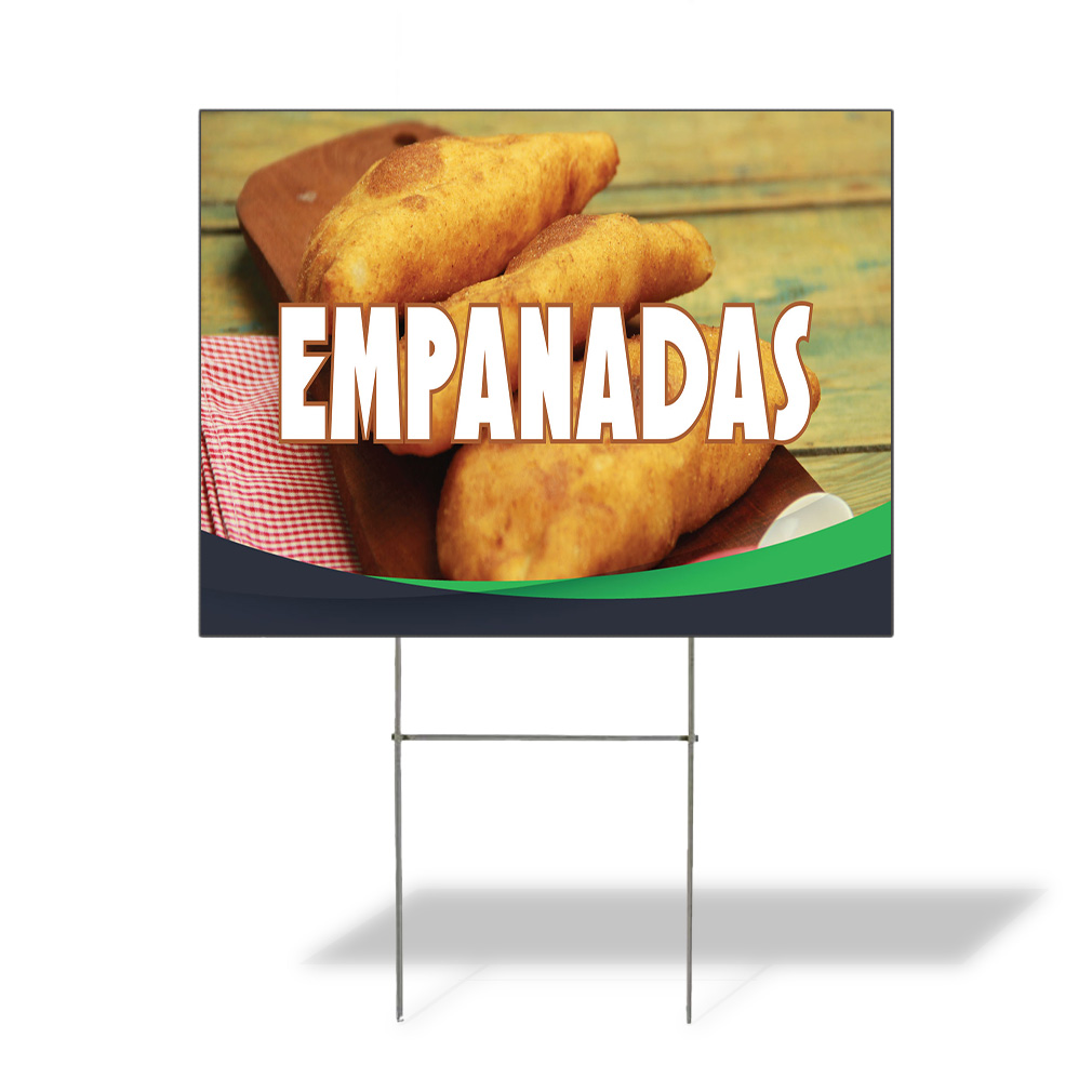 Weatherproof Yard Sign Empanadas Outdoor Advertising Printing A Lawn Garden