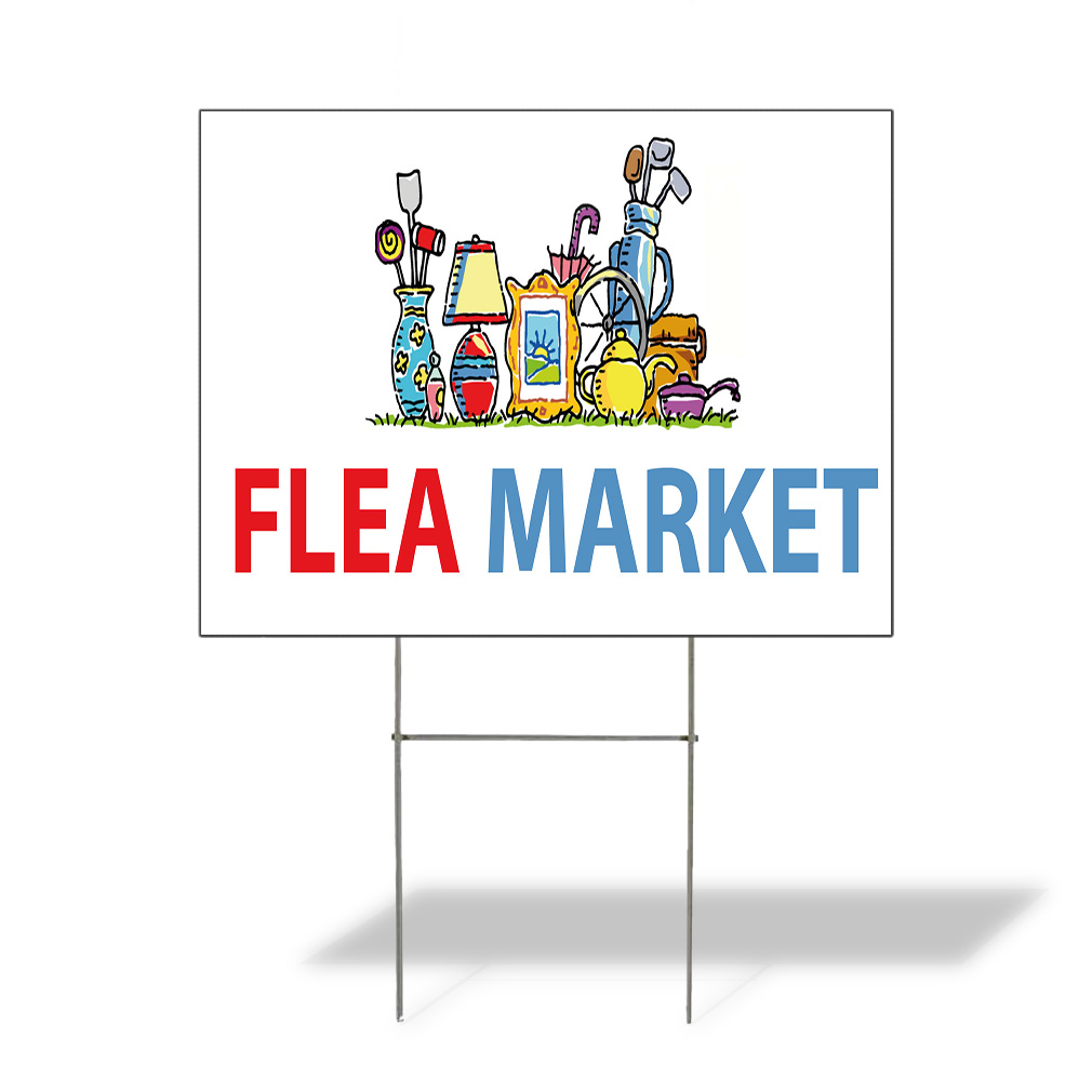 Weatherproof Yard Sign Flea Market Outdoor Advertising Printing G Lawn Garden