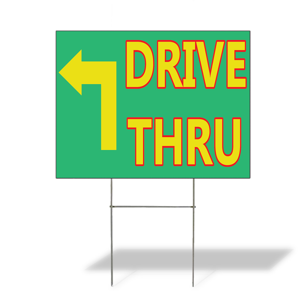 Weatherproof Yard Sign Drive thru Outdoor Advertising Printing D Lawn Garden