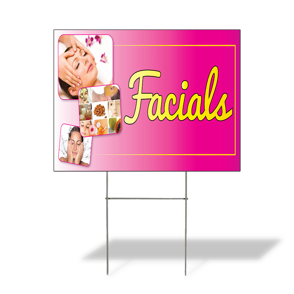 Weatherproof Yard Sign Facials Outdoor Advertising Printing G Pink Lawn Garden