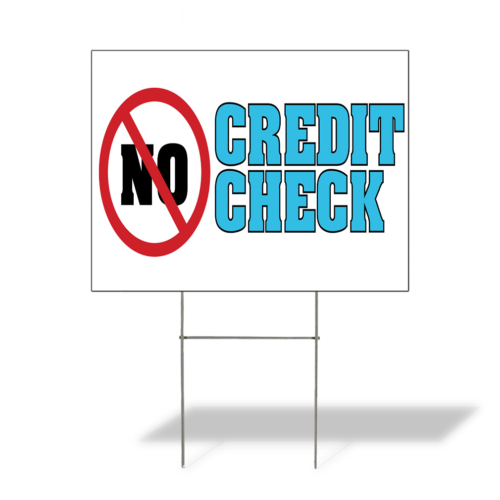 Weatherproof Yard Sign No Credit Check Outdoor Advertising Printing Lawn Garden