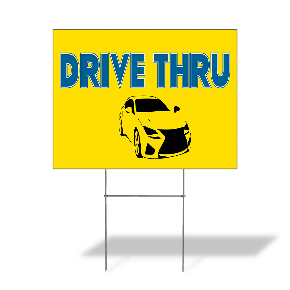 Weatherproof Yard Sign Drive thru Outdoor Advertising Printing E Lawn Garden