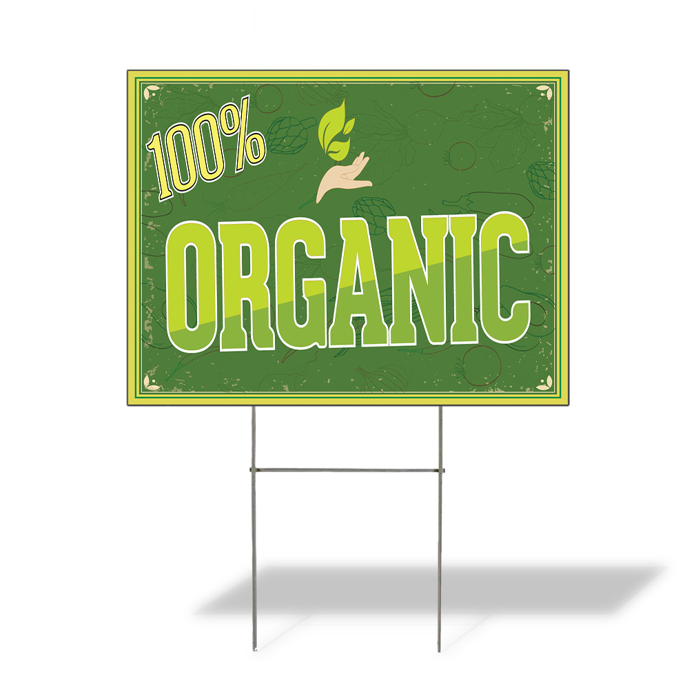 Weatherproof Yard Sign 100 % Organic Outdoor Advertising Printing Lawn Garden