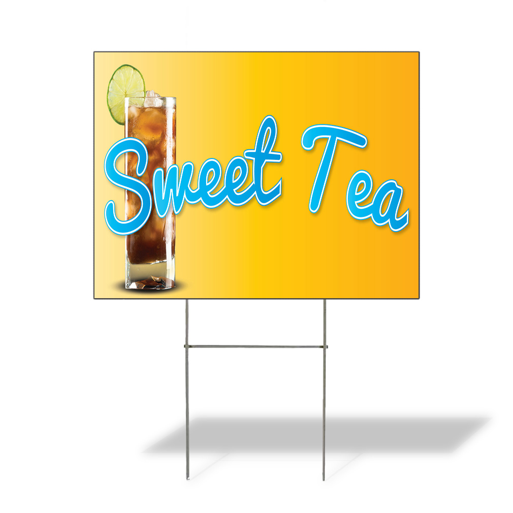 Weatherproof Yard Sign Sweet Tea Outdoor Advertising Printing F Lawn Garden