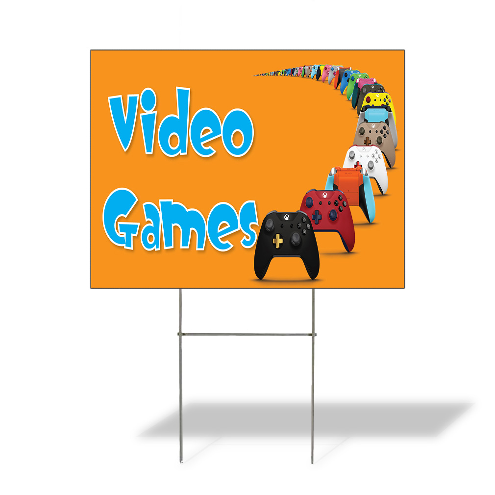 Weatherproof Yard Sign Video Games Outdoor Advertising Printing B Lawn Garden