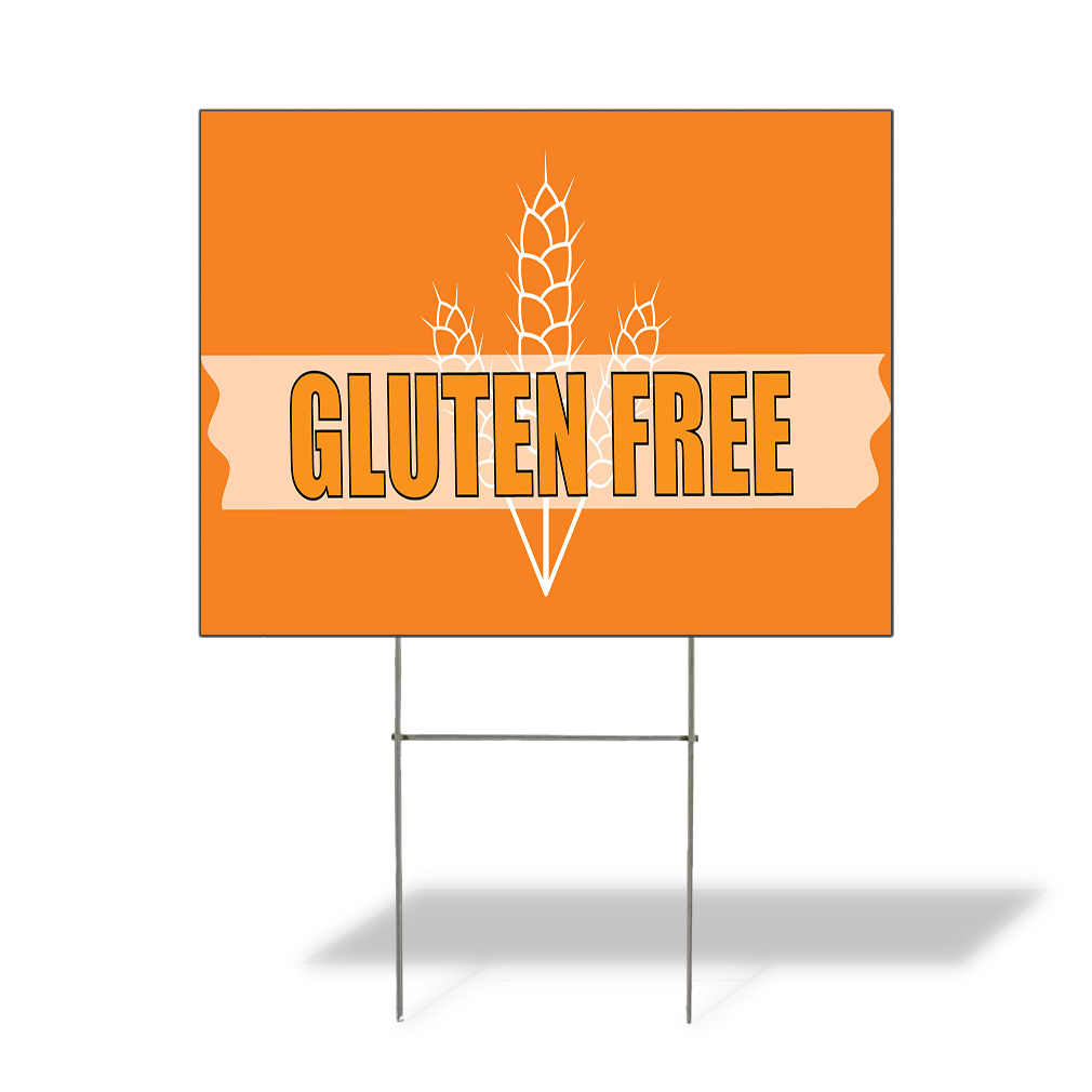 Weatherproof Yard Sign Gluten Free Outdoor Advertising Printing A Lawn Garden