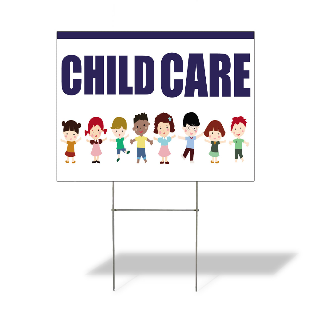 Weatherproof Yard Sign Child Care A Outdoor Advertising Printing Lawn Garden