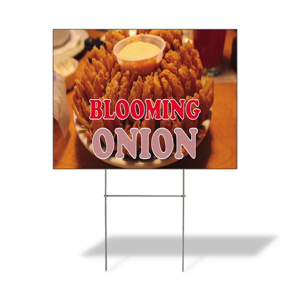 Weatherproof Yard Sign Blooming Onion Advertising Printing D Brown Lawn ...