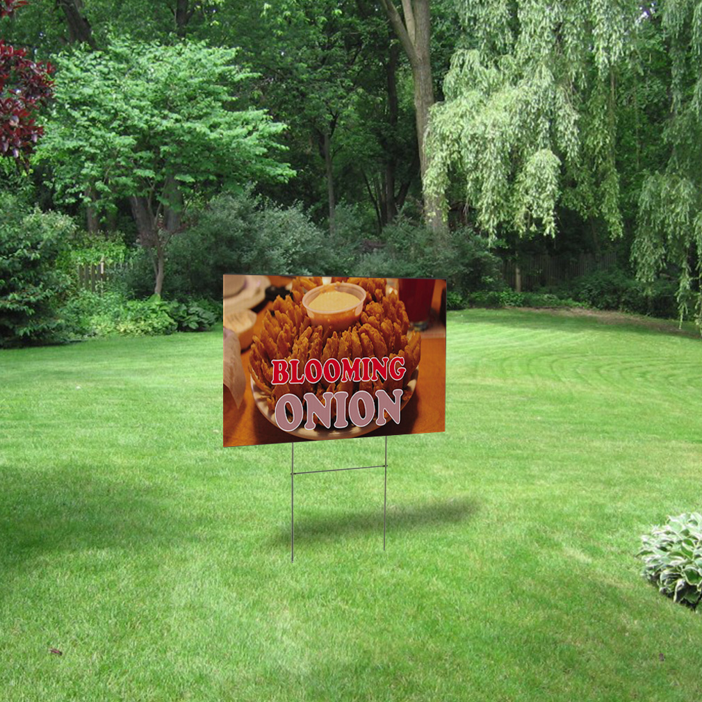 Weatherproof Yard Sign Blooming Onion Advertising Printing D Brown Lawn ...