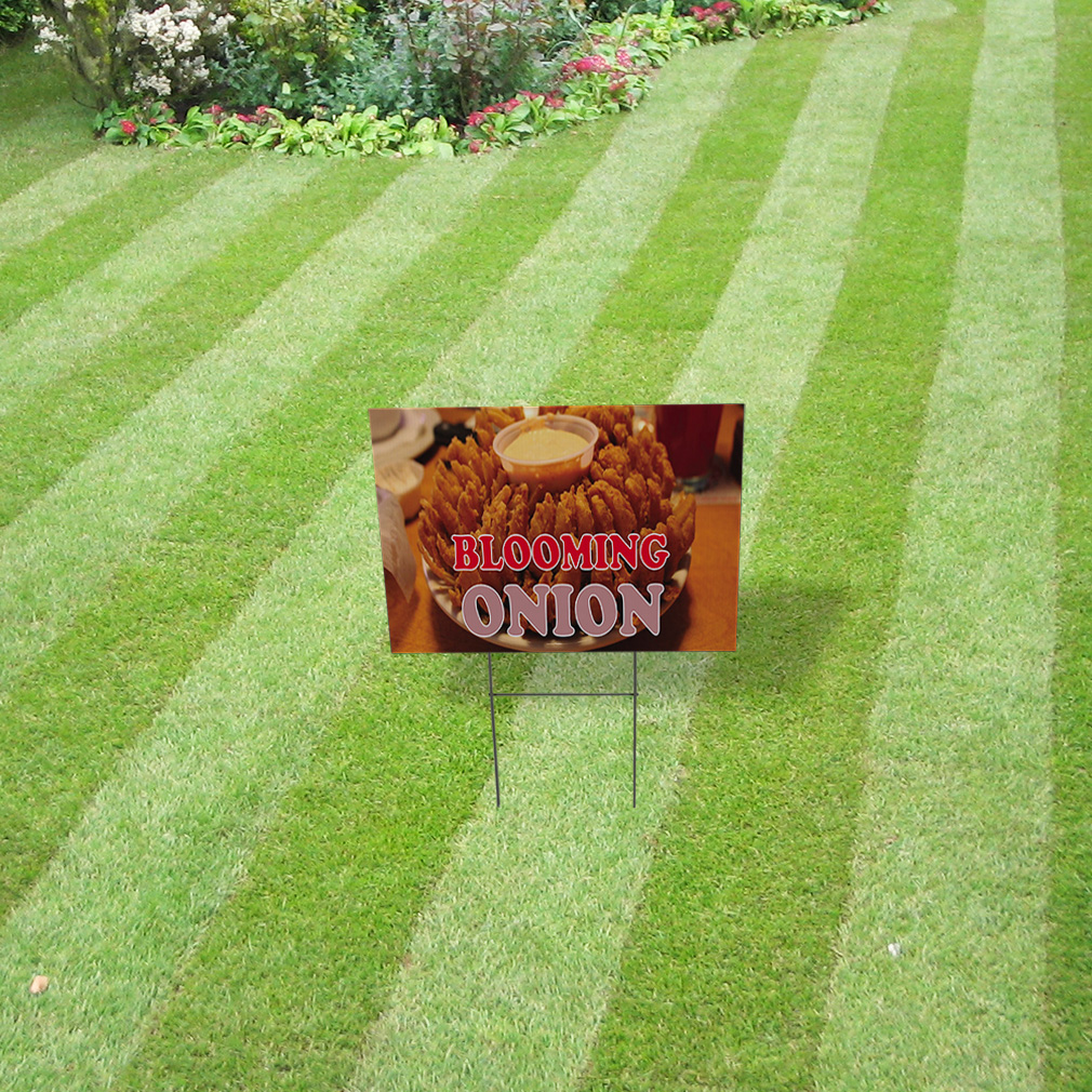 Weatherproof Yard Sign Blooming Onion Advertising Printing D Brown Lawn ...