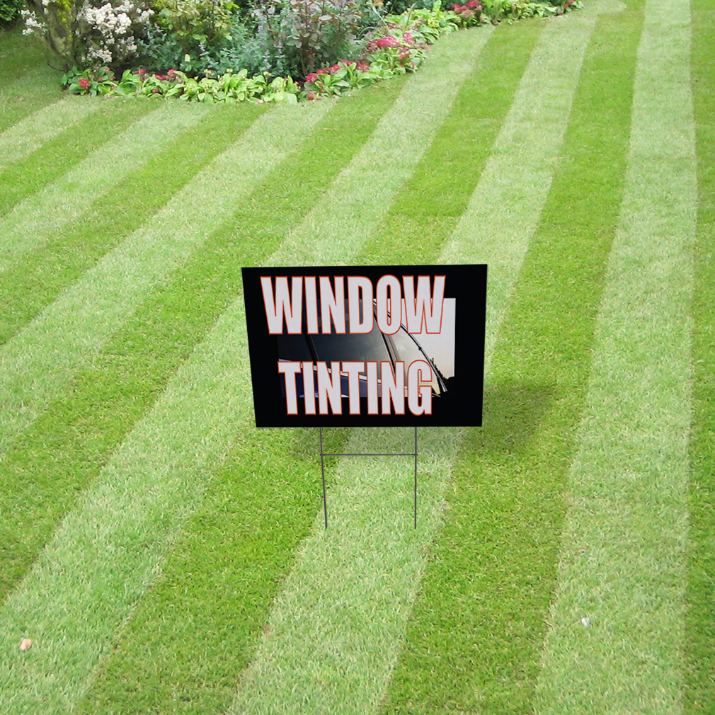 Weatherproof Yard Sign Window Tinting Advertising Printing L Black Lawn ...