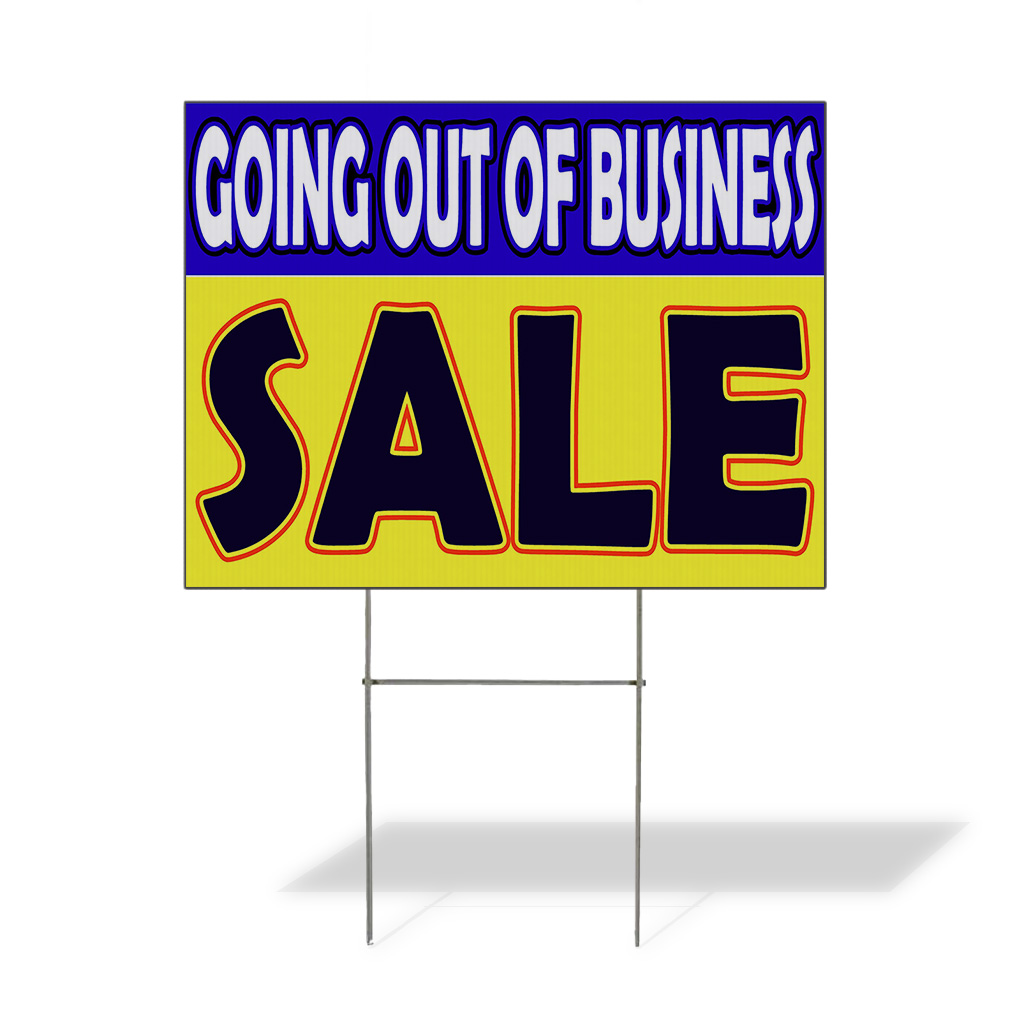 Weatherproof Yard Sign Going out of Business Sale Lawn Garden