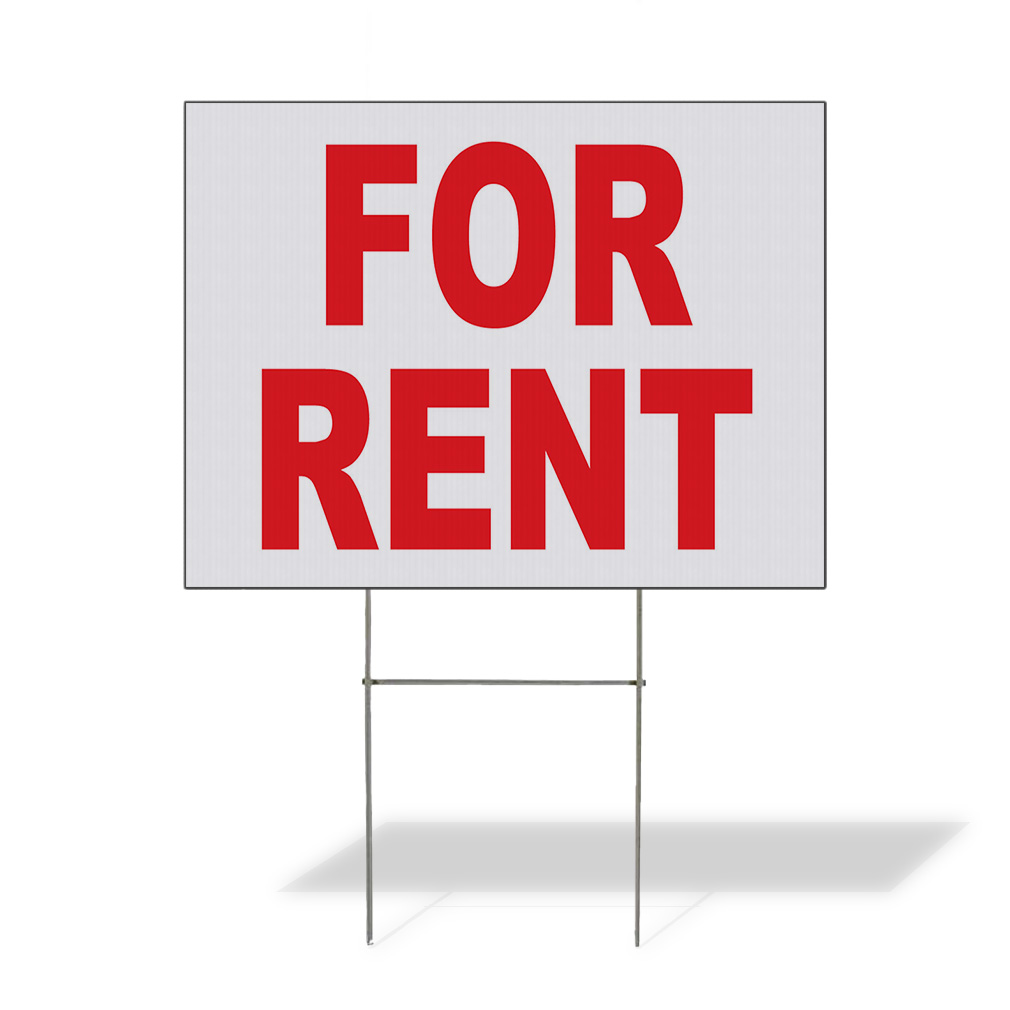 Weatherproof Yard Sign For Rent Red Lawn Garden Rentals