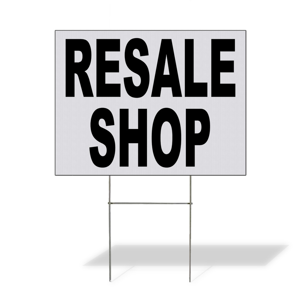 Weatherproof Yard Sign Resale Shop Black Lawn Garden Sales Ideas